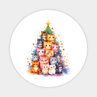 Cat Christmas Tree Magnet